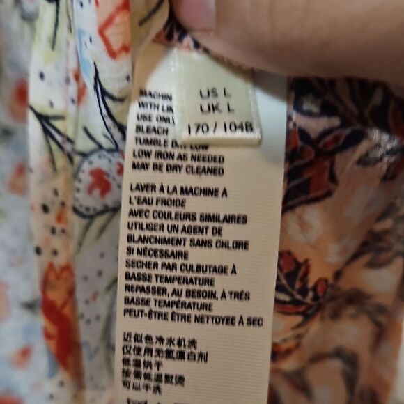 Free People Orange Long Sleeve Button Down Shirt - Picture 5 of 6